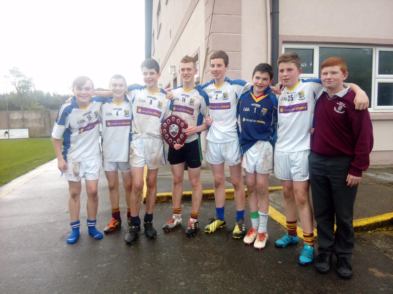 Ballinrobe club members who figured on the Ballinrobe Community School team, winners of the Mayo Juvenile A football championship, 2016. (L to r): Adam, Jason Butler, Eoghan Gilrane, Cian O'Connell, Conor Cusack, Luke Jennings, Conor O'Brien, Gary Mellett (supporter who also plays on various school and club teams). 