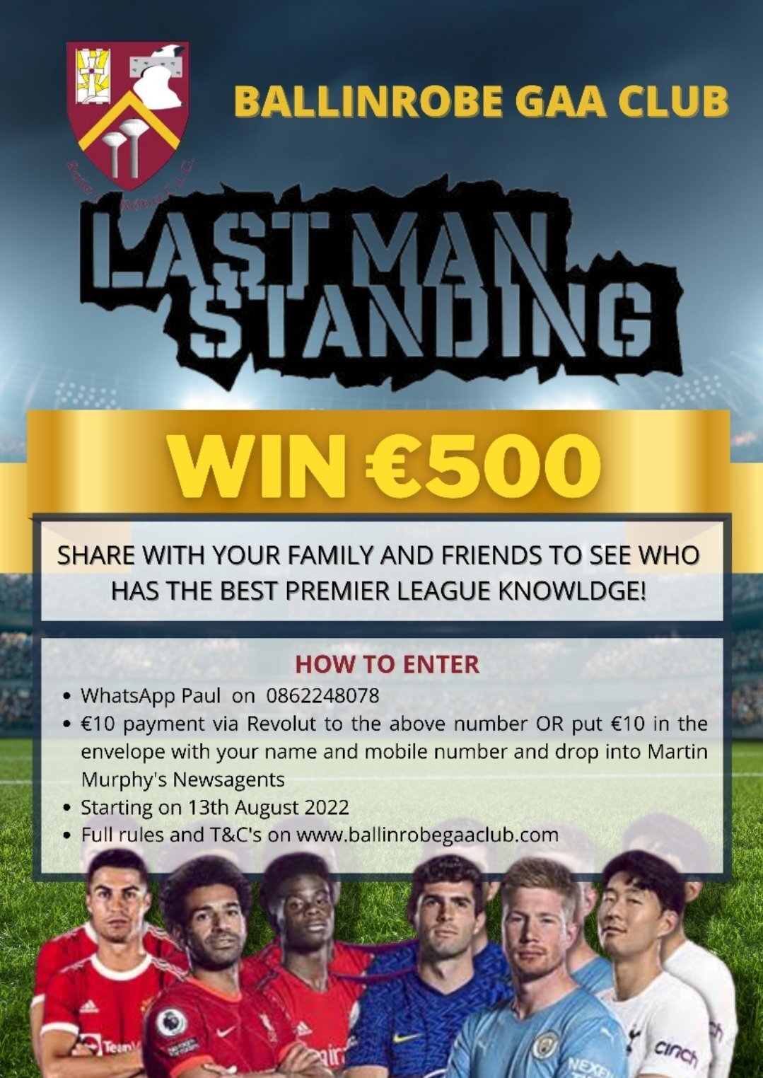  Last Man Standing Rules And How To Enter Ballinrobe GAA Club